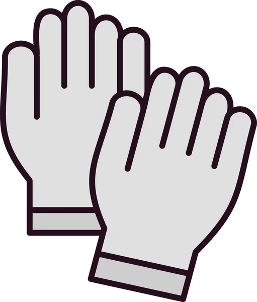 Vector Illustration Hand Gloves Icon — Vetor de Stock