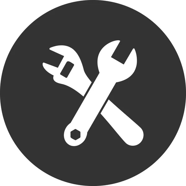 Cross Wrenches Web Icon Simple Design — Stock Vector
