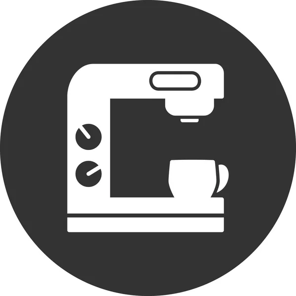 コーヒーメーカーのアイコンベクトルイラスト — ストックベクタ