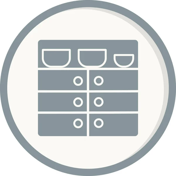 Kitchen Shelves Web Icon Simple Illustration — Stock vektor