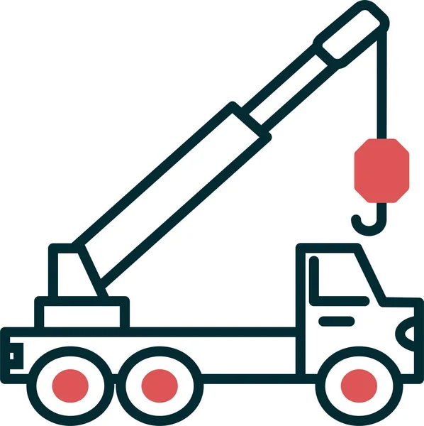 Vektor Illustration Des Kranwagens Symbol — Stockvektor