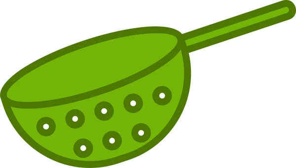 Strainer Icon Outline Illustration Frying Pan Vector Icons Web — ストックベクタ