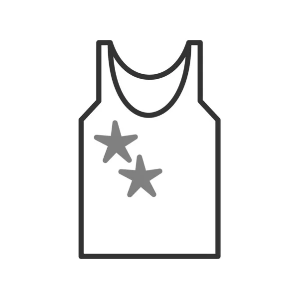 Sleeveless Shirt Icon Vector Illustration — ストックベクタ