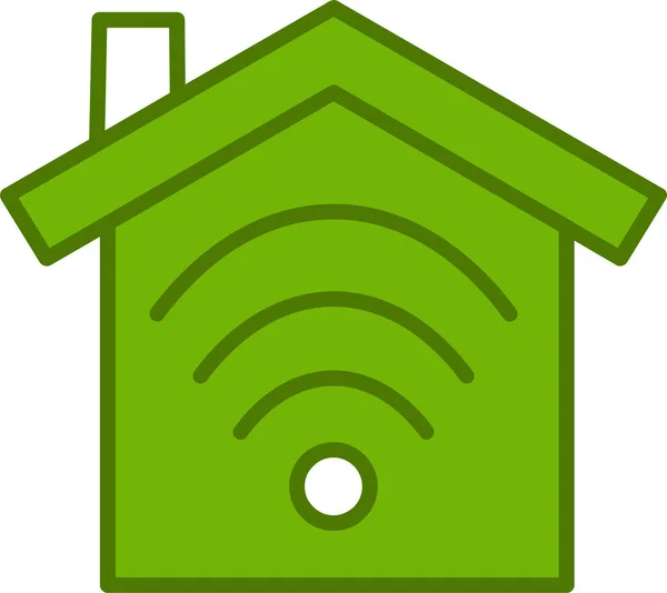 Smart Home Icon Outline House Remote Access Vector Symbol Web — Stock Vector