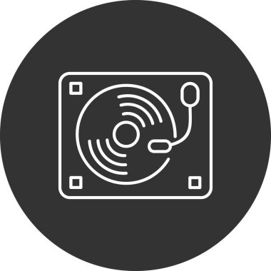 Döner tablonun vektör çizimi 