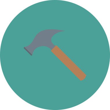 Çekiç. Web simgesi basit illüstrasyon 