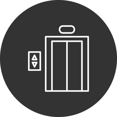 Asansör. Web simgesi basit tasarım 