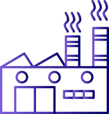 Fabrika simgesi vektör illüstrasyonu