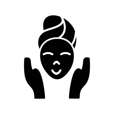 Yüz tedavi ikonu. düz biçim illüstrasyonu. 