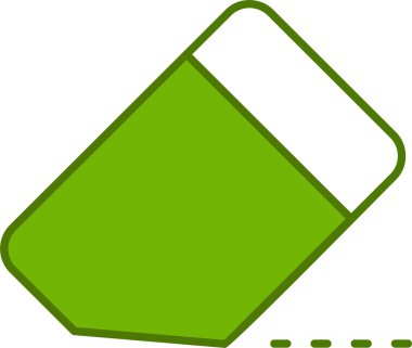 Silgi. Web simgesi basit tasarım 