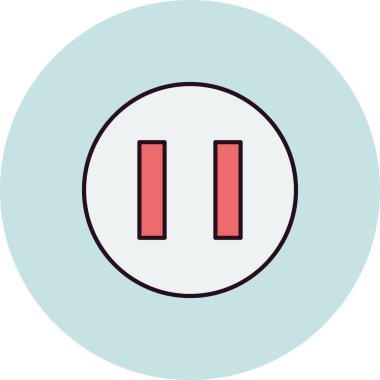 Duraklat simgesinin vektör illüstrasyonu 