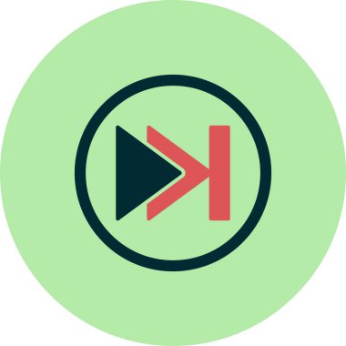 Sonraki düğmenin vektör illüstrasyonu