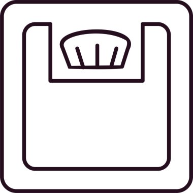 ağırlık ölçeği simgesi, vektör illüstrasyonu