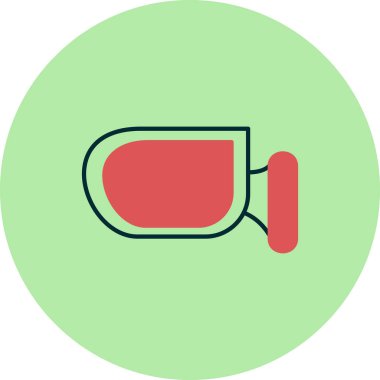 Yan ayna simgesinin vektör illüstrasyonu