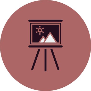 Tuval simgesi vektör illüstrasyonu