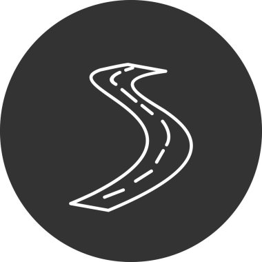 Yol simgesi, vektör illüstrasyonu