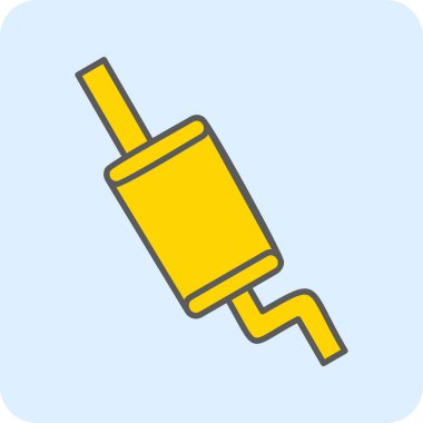 Egzoz. Web simgesi basit illüstrasyon