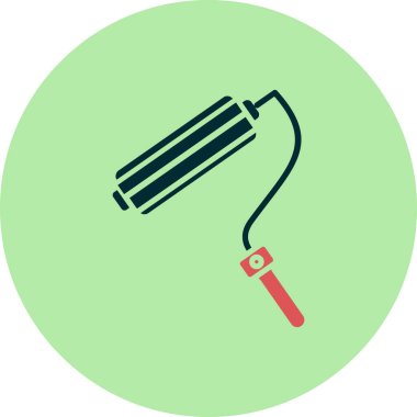 boya silindirli ikon vektörü, paten boyası, illüstrasyon