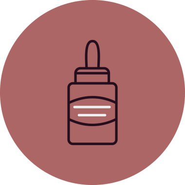 Ağ ve mobil uygulama tasarımınız için beyaz arkaplanda izole edilmiş sıvı yapıştırıcı şişe ikonu vektörü, yapıştırıcı logosu kavramı