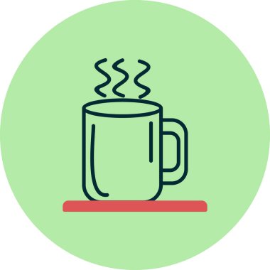 sıcak kahve fincanı, içecek, içecek, vektör illüstrasyonu