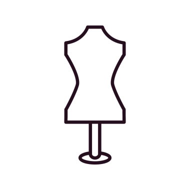 Manken ikonu. Web için kıyafet vektör sembolünün düz çizimi 
