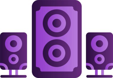 Hoparlörler. Web simgesi basit illüstrasyon