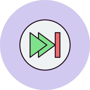 Sonraki düğmenin vektör illüstrasyonu