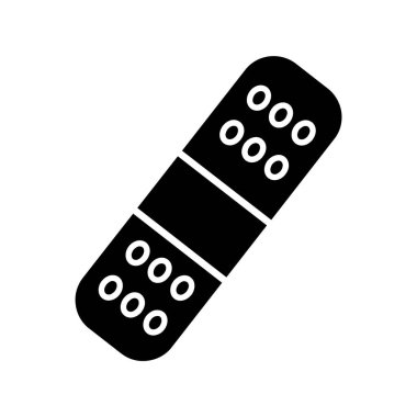 Yara bandının vektör illüstrasyonu, tıbbi simge