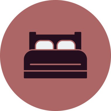 Yatak simgesinin vektör illüstrasyonu 