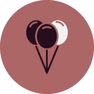 Balonlar. Web simgesi basit illüstrasyon 