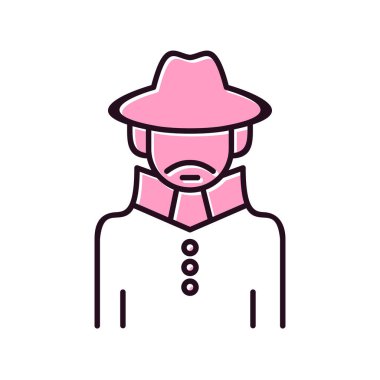 Dedektif simgesi. Vektör çizim