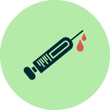 Şırınga simgesinin vektör illüstrasyonu 