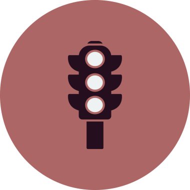 Trafik ışıkları düz kutsal kişilerin resmi, vektör, illüstrasyon