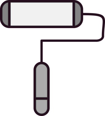 boya silindirli ikon vektörü, paten boyası, illüstrasyon