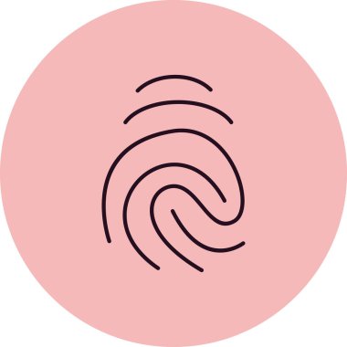 parmak izi ikonu vektör illüstrasyonu