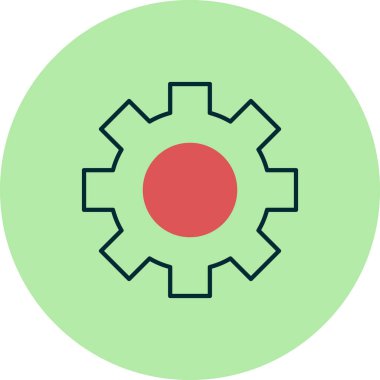 Çarklı. Web simgesi vektör illüstrasyonu ayarlanıyor