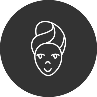 kadın simge vektör illüstrasyonu