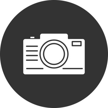 Fotoğraf makinesi simgesinin vektör illüstrasyonu