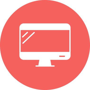 bilgisayar monitör simgesini vektör çizim 