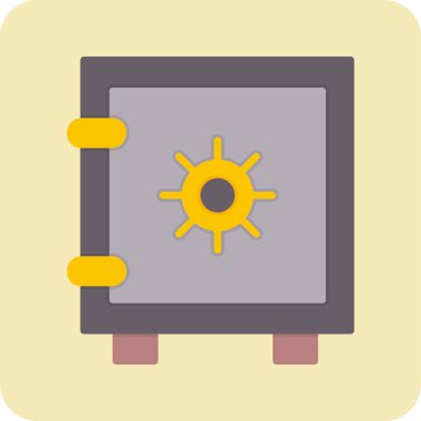 Güvenli kutu simgesinin vektör çizimi