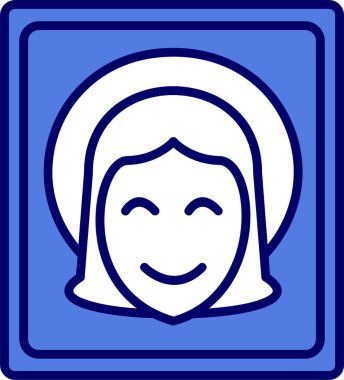 Portre simgesi vektör illüstrasyonu