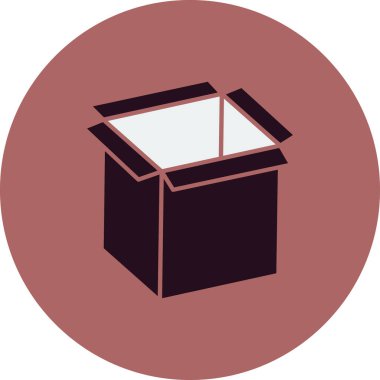 karton kutu simgesi, vektör illüstrasyonu