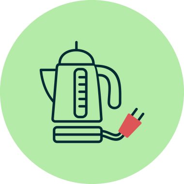 Elektrikli çaydanlık ikonu. Basit tasarım