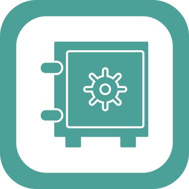 Güvenli kutu simgesinin vektör çizimi