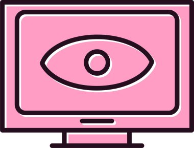 Görsel iletişim ikonu vektör illüstrasyonu