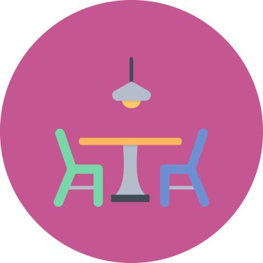 Masa. Web simgesi basit illüstrasyon