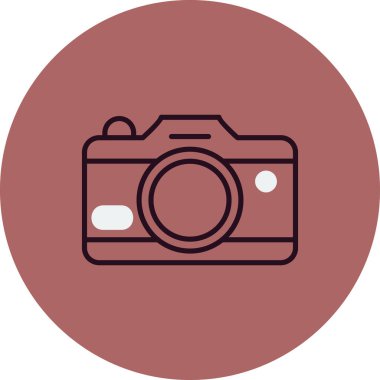 kamera simgesi vektör illüstrasyonu