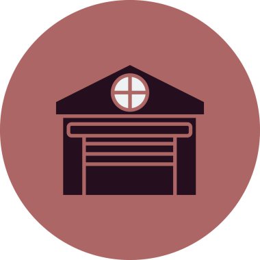 Bir Garaj simgesinin vektör illüstrasyonu 