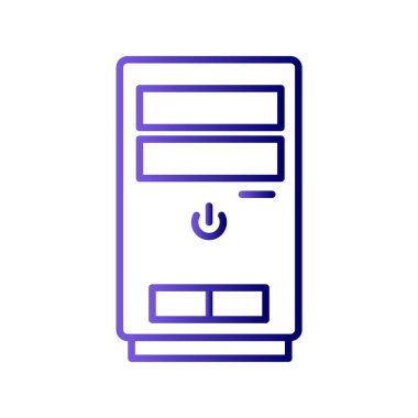 Cpu kulesinin vektör çizimi