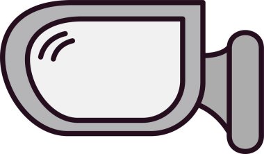 Yan ayna simgesinin vektör illüstrasyonu